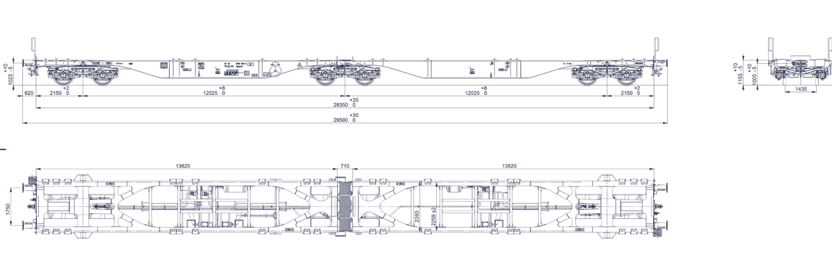   Plošinový vůz Sggmrss 90'